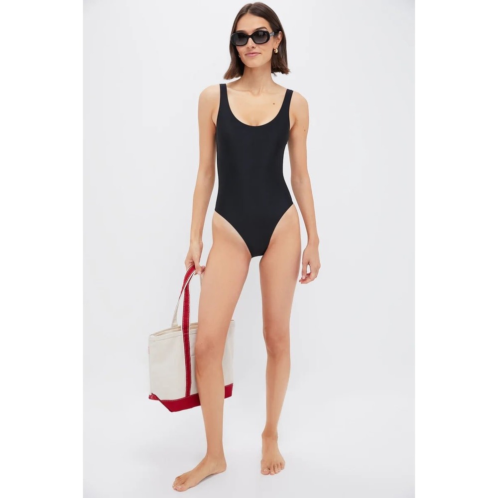 SOLID & STRIPED The Annemarie Noir Black One Piece Swimsuit Size L‎